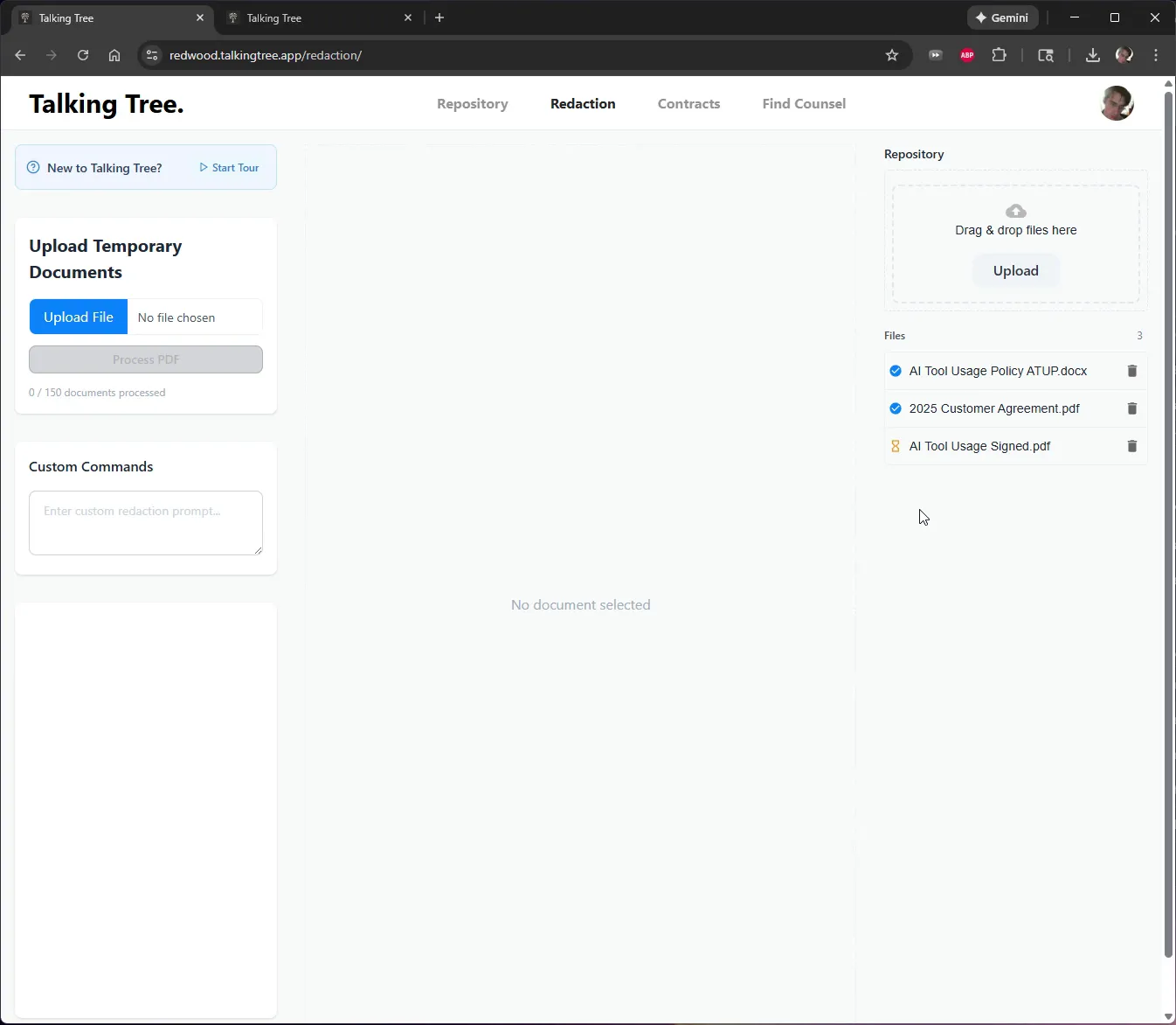 Document selected and loaded in the preview pane