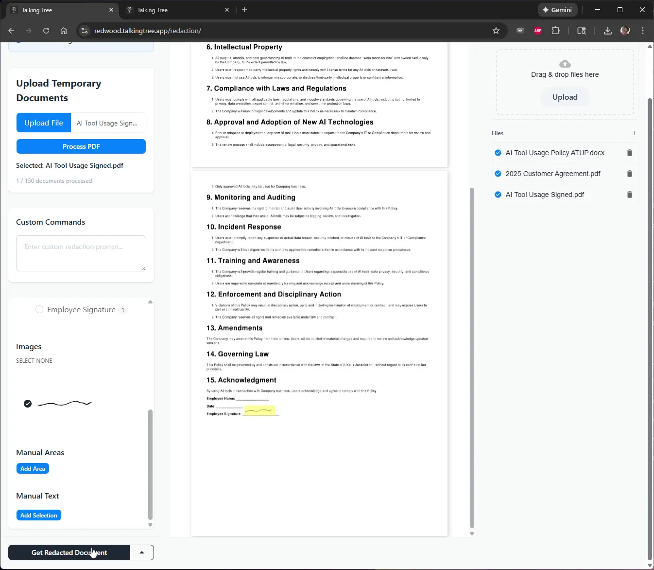 Redacted PDF downloaded