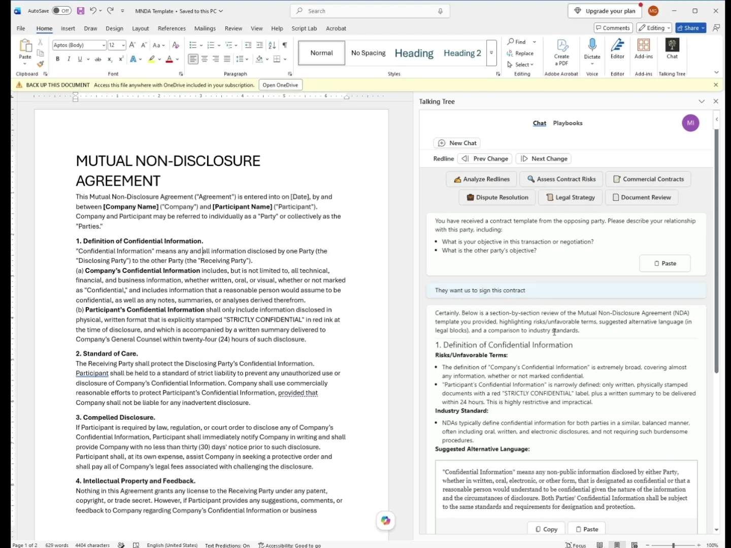 Analysis of the Standard of Care section